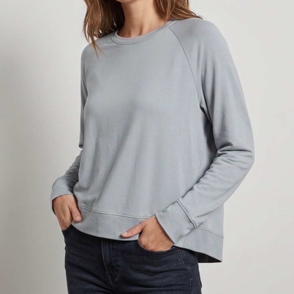 Cozy Earth Womens Brushed Bamboo Pullover Crew XL Raglan Crewneck Sweatshirt
